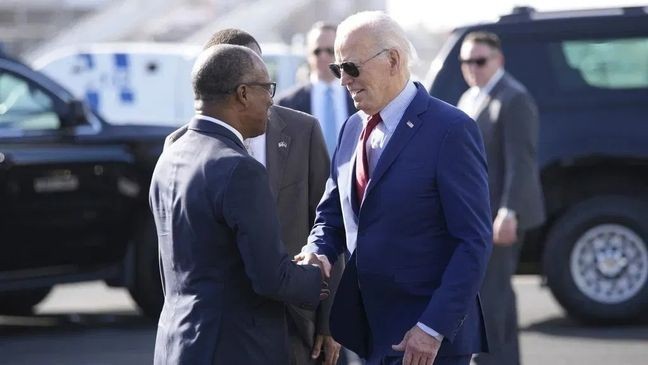 Biden speaks at Angola Slavery Museum image