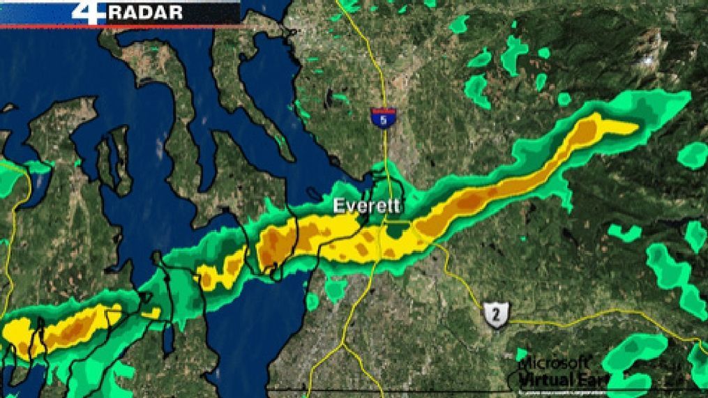 A classic Puget Sound Convergence Zone signature