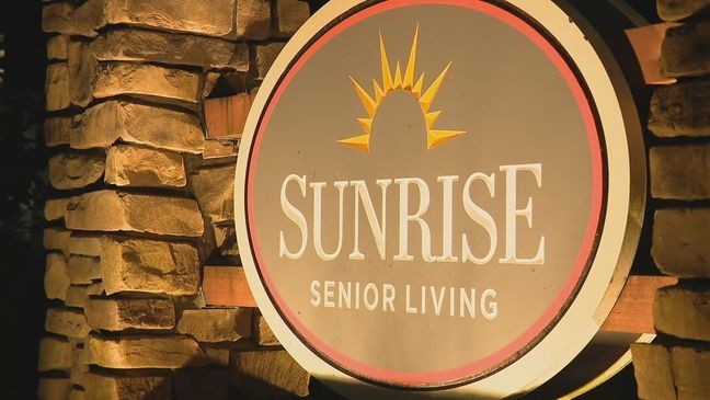 FILE - A photo of the sign outside the Sunrise Senior Living facility in Bellevue.{&nbsp;}Police said an 87-year-old man stabbed his 86-year-old wife to death at the facility on the evening of Monday, Dec. 2, 2024. (KOMO News)