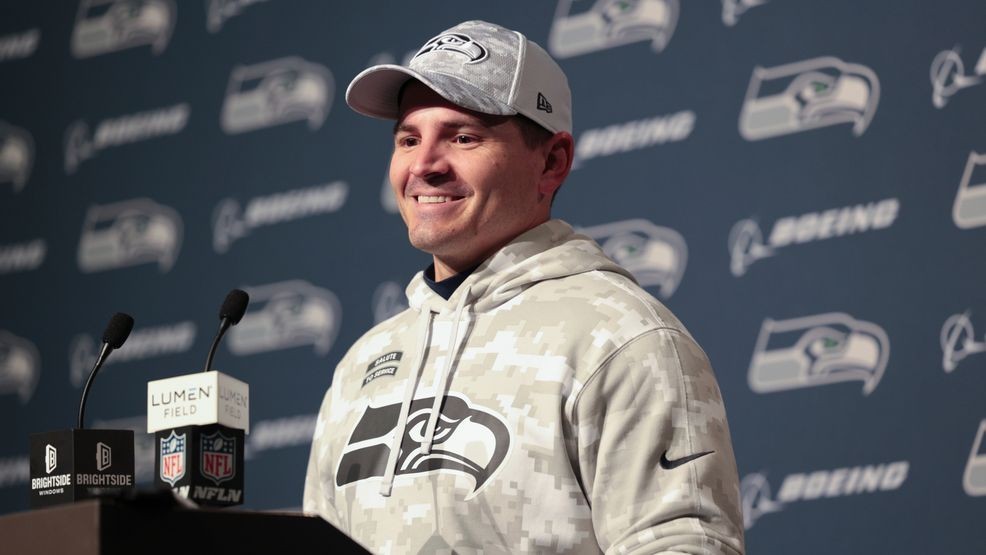 Image for story: Seahawks' Mike Macdonald trades playbook for parenting as he rushes to welcome 1st child