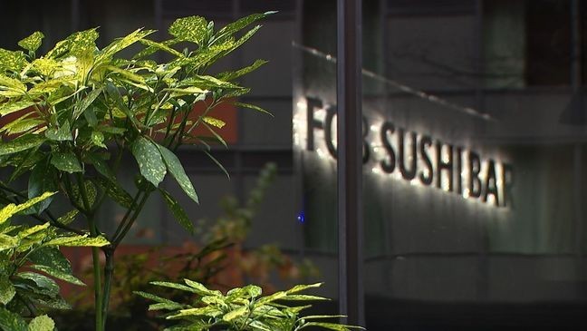 A photo of FOB Sushi in Seattle's Belltown neighborhood. The restaurant closed "until further notice" Monday after it was embroiled in accusations of a worm in a piece of sashimi featured on popular TikTok influencer Keith Lee's channel. (KOMO)