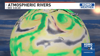Image for story: First atmospheric river of 2023 for western Washington