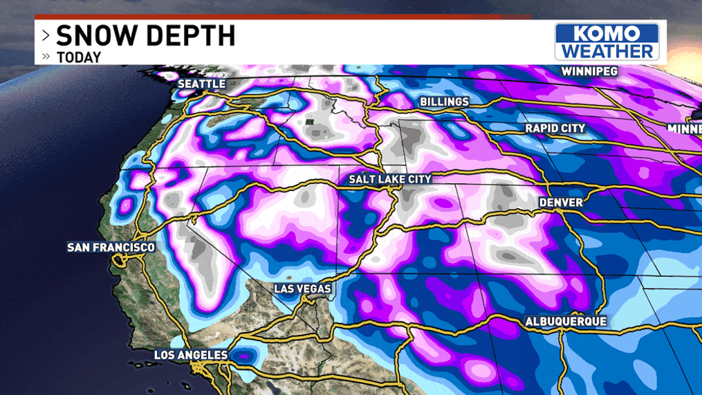 A weather chart detailing the snow depth. (KOMO)