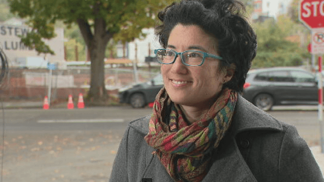 Clara Cantor is a community organizer with Seattle Neighborhood Greenways and is asking voters to support Prop 1. (KOMO)